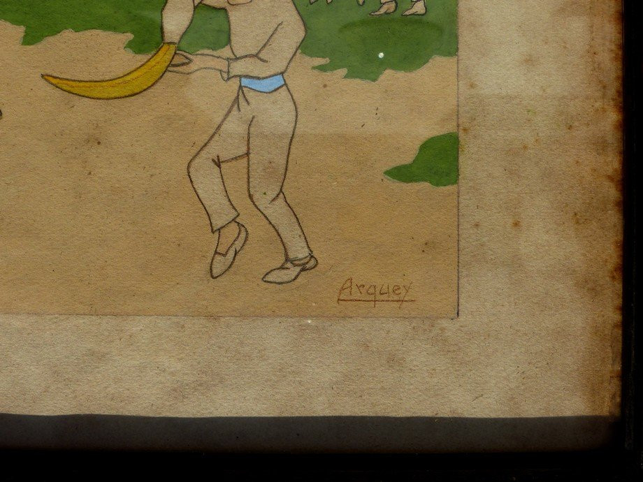 Basque School, The Pelota Game Attributed To Jacques Le Tanneur-photo-3