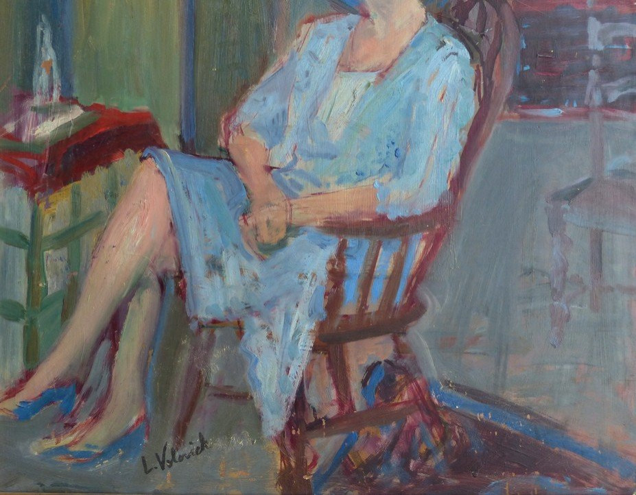 Lazar Volovick (1902-1977), Woman In An Interior-photo-2