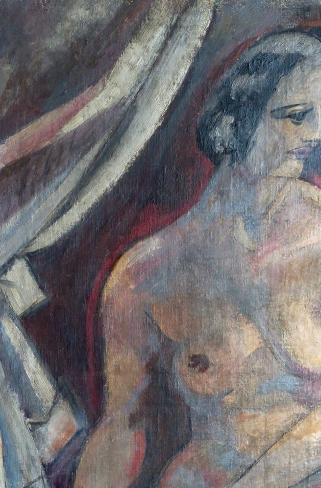 Femme nue dans un atelier début XXème-photo-4