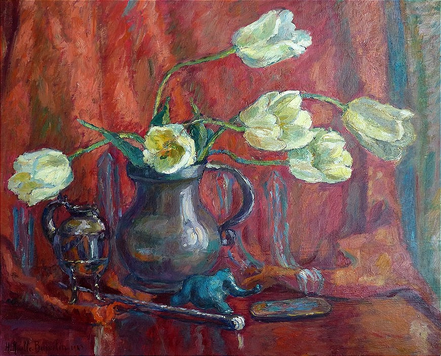  Still Life With Flowers And Small Elephant Circa 1940