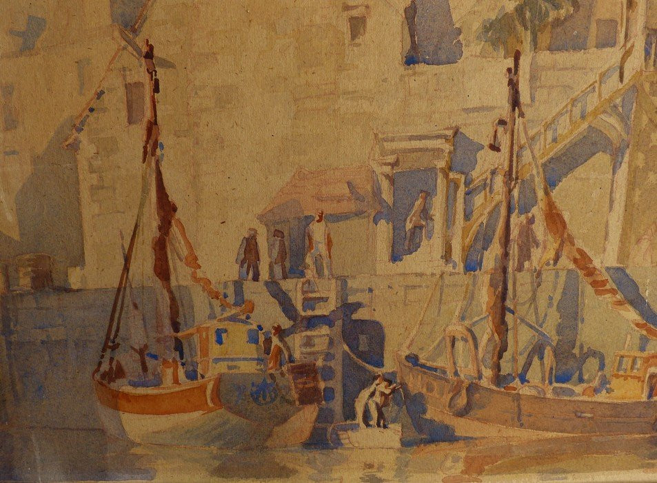 Pêcheurs à Honfleur début XXème-photo-4