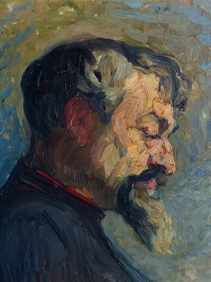 Portrait Of A Man By Charles Georges Grivaux-photo-2