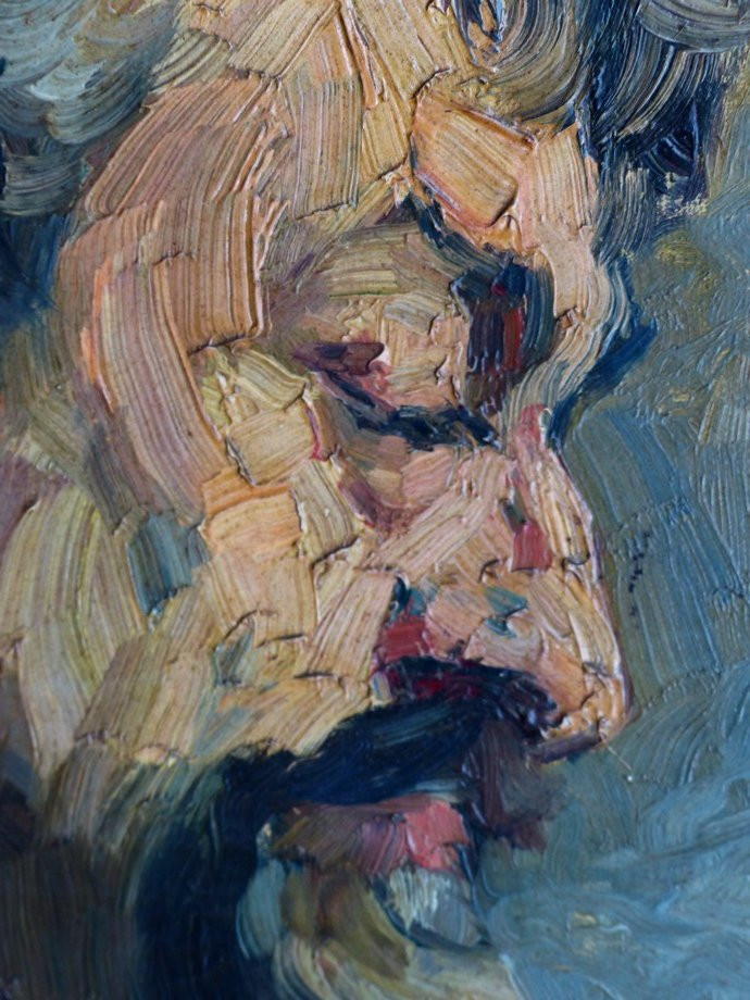 Portrait Of A Man By Charles Georges Grivaux-photo-5