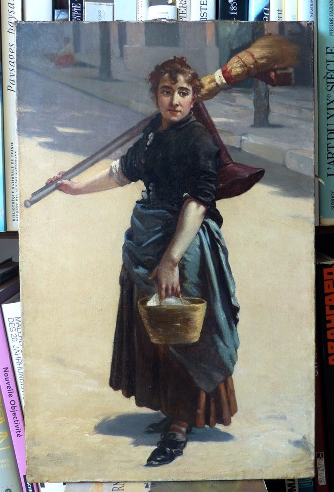 The Sweeper, 19th Century French School-photo-2