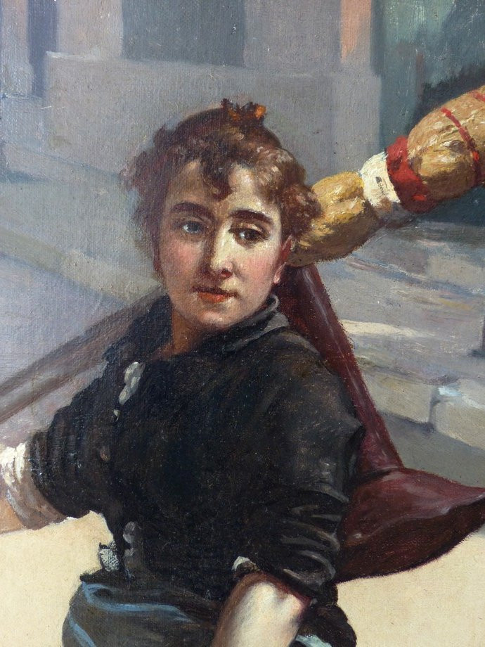 The Sweeper, 19th Century French School-photo-4