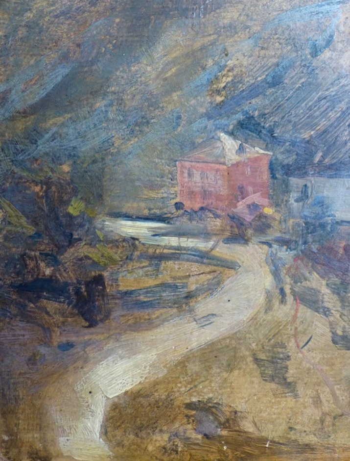 Ecole Suisse début XXème, La route de Monthey-photo-1