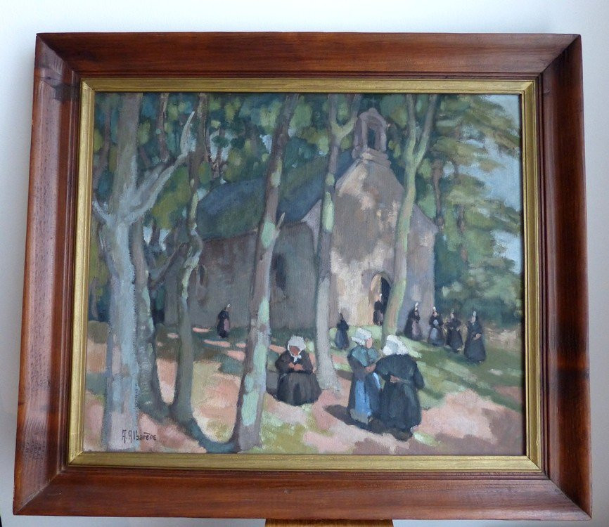 Ecole Bretonne,  la sortie de messe par Albarène-photo-2