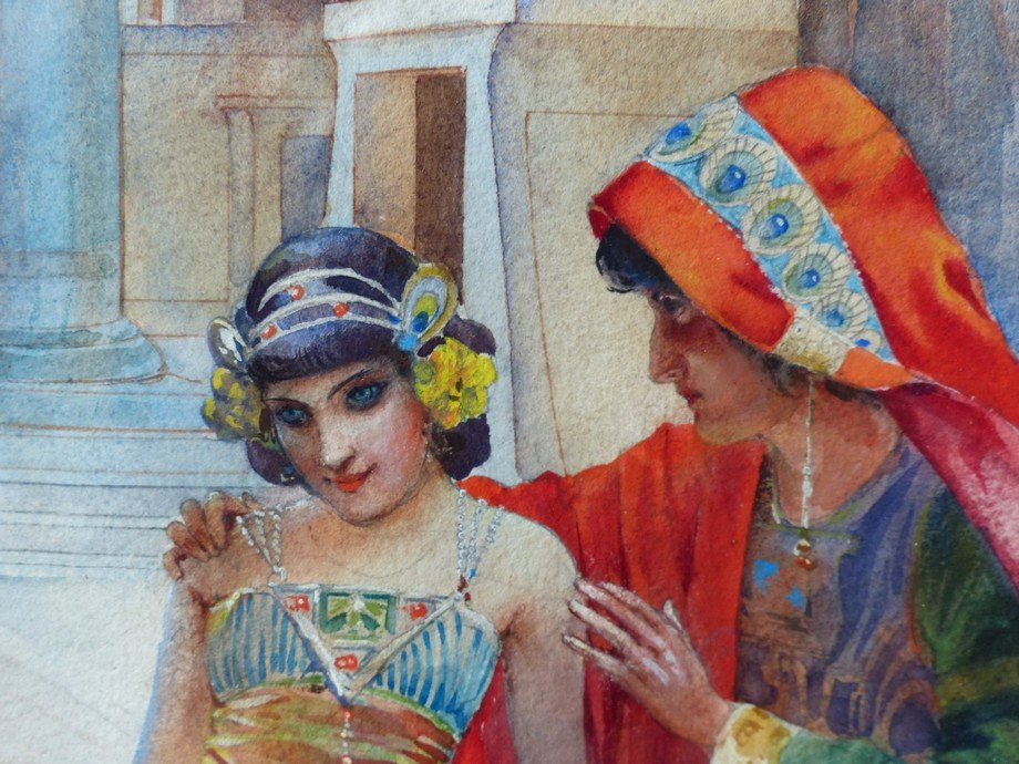 Herodias And Salome, French School Circa 1900-photo-4