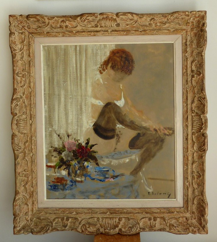 Femme a demi-nue par Pierre Lelong (1908-1984)-photo-2