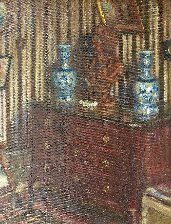 Interior Scene With Blue Vases-photo-4