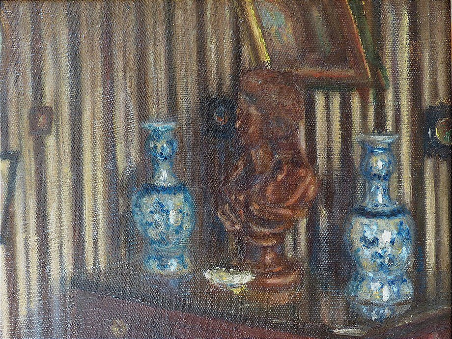 Interior Scene With Blue Vases-photo-1