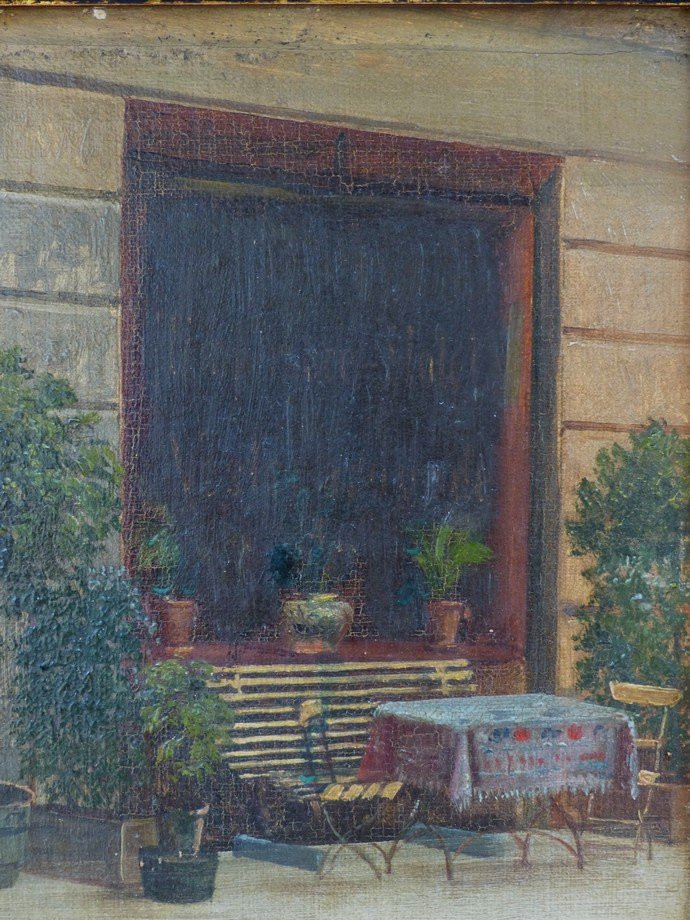 Terrasse devant un hôtel de Copenhague en 1899-photo-1