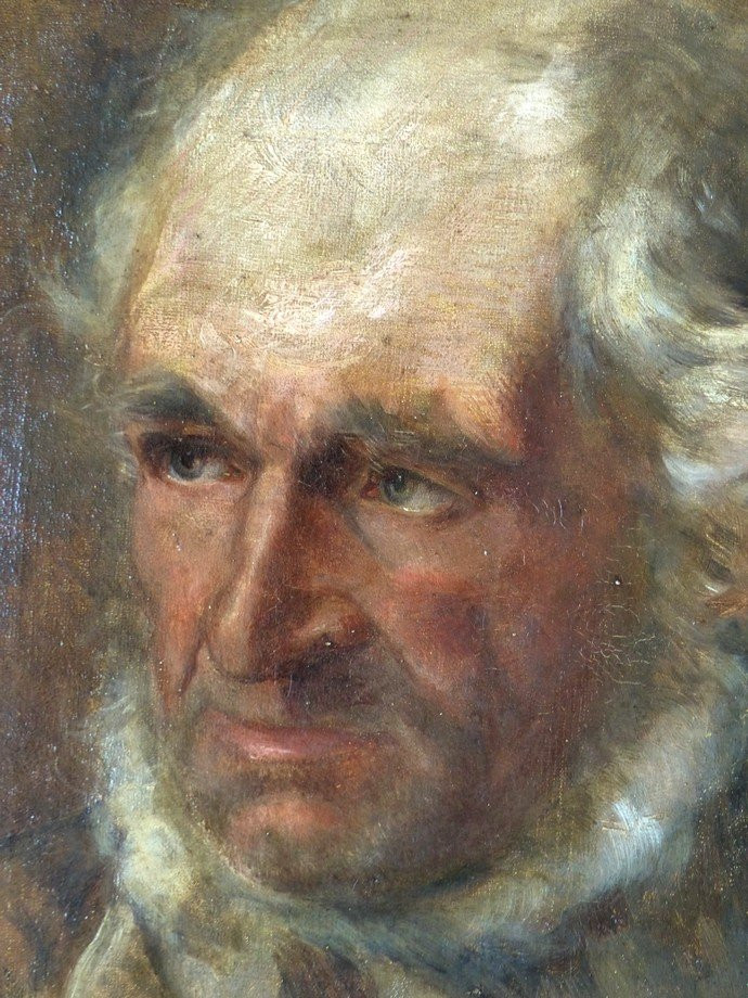 Portrait d'homme  attribué à Anton Burger (1824-1905)-photo-3