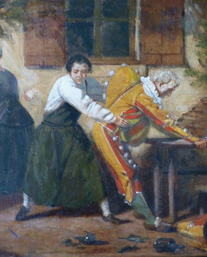 Drunkenness Scene Attributed To Jean Pezous (1815-1885)-photo-2