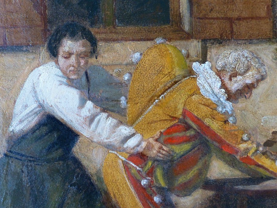 Drunkenness Scene Attributed To Jean Pezous (1815-1885)-photo-3