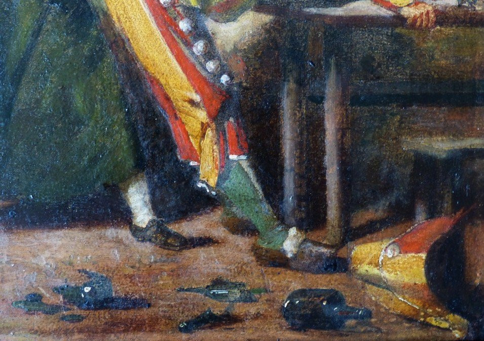 Drunkenness Scene Attributed To Jean Pezous (1815-1885)-photo-4