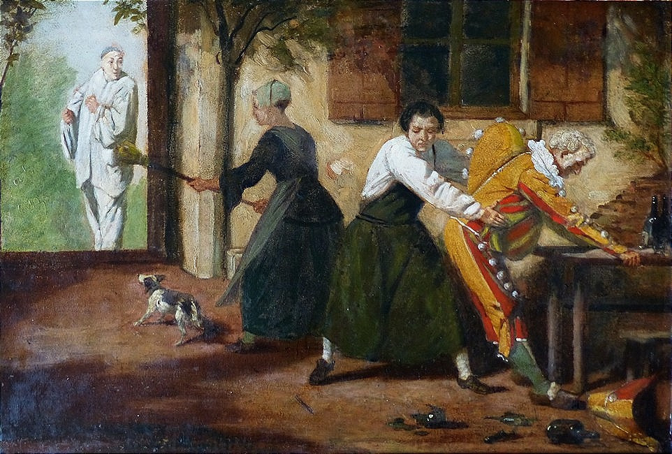 Drunkenness Scene Attributed To Jean Pezous (1815-1885)