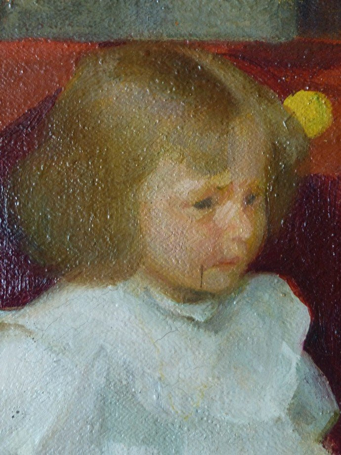 Little Girl In A White Dress, Early 20th Century-photo-4