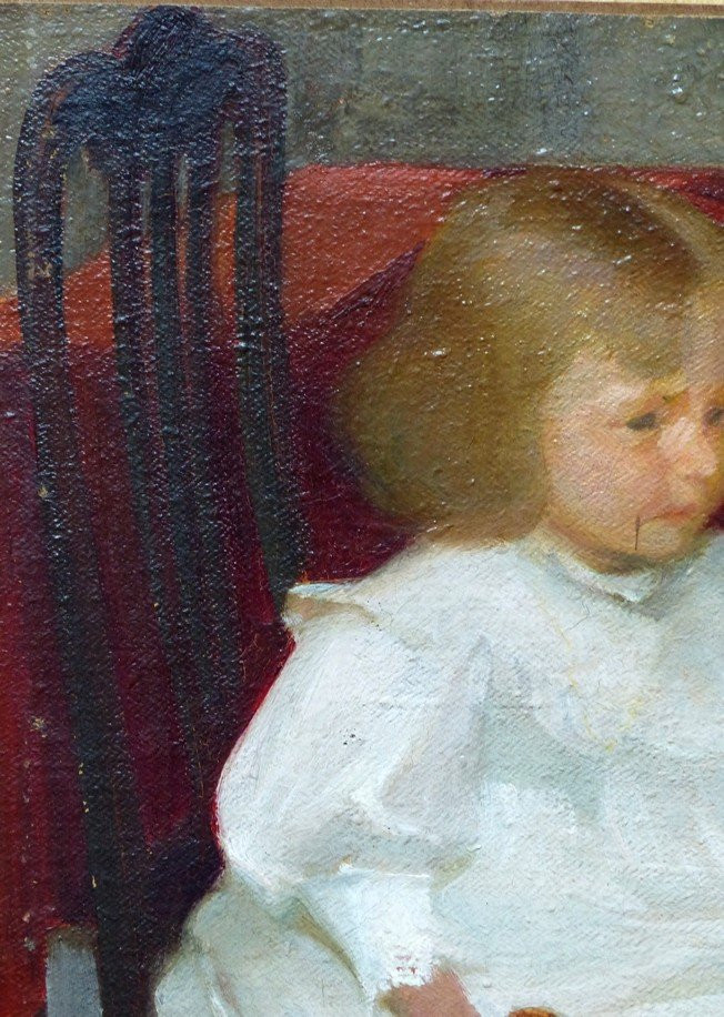 Little Girl In A White Dress, Early 20th Century-photo-4