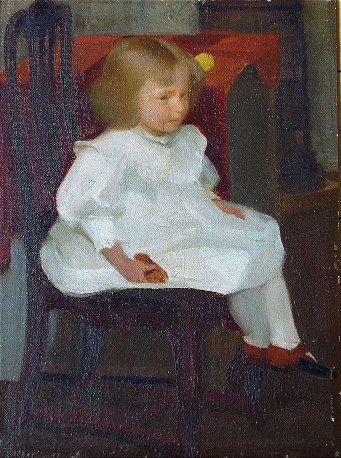 Little Girl In A White Dress, Early 20th Century