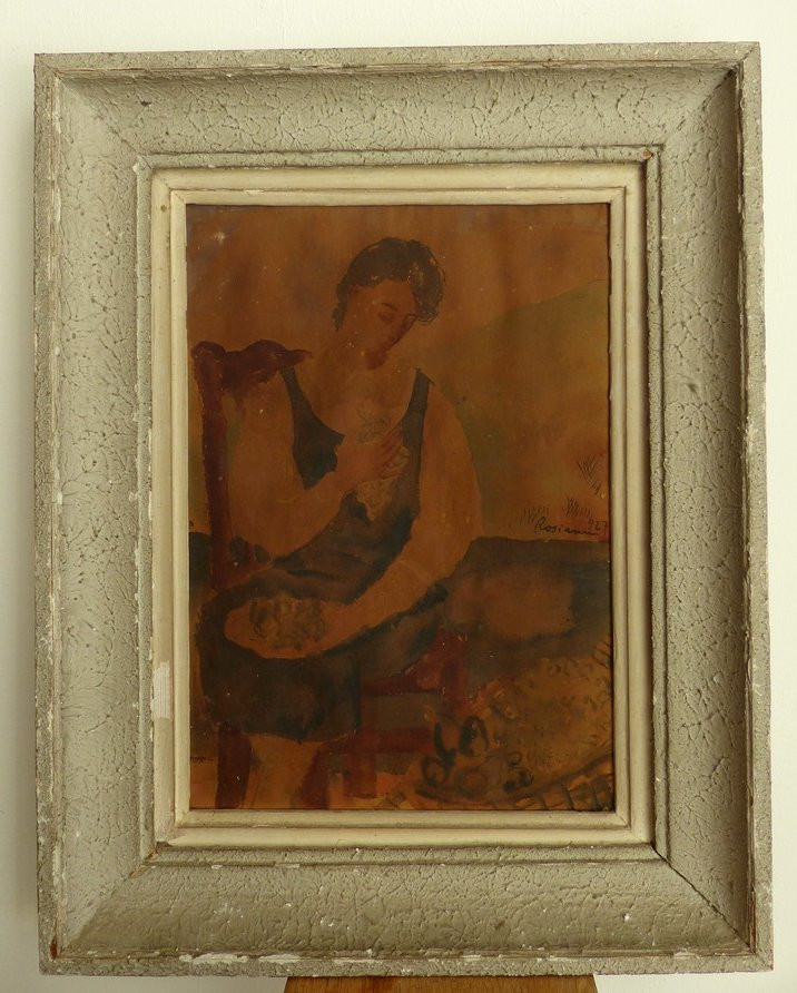Matei Rosianu (1898-1969), The Woman With The Fruits-photo-2