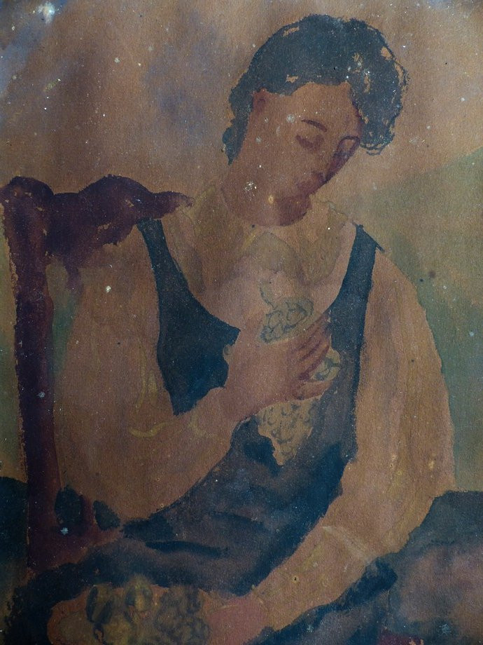 Matei Rosianu (1898-1969), The Woman With The Fruits-photo-3