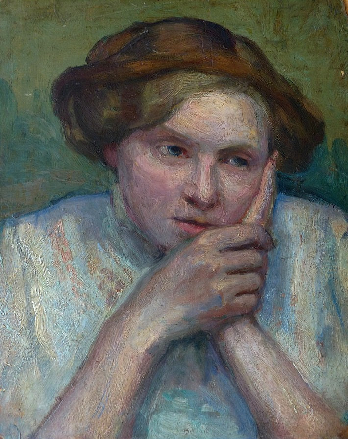 Pensive Woman Circa 1900