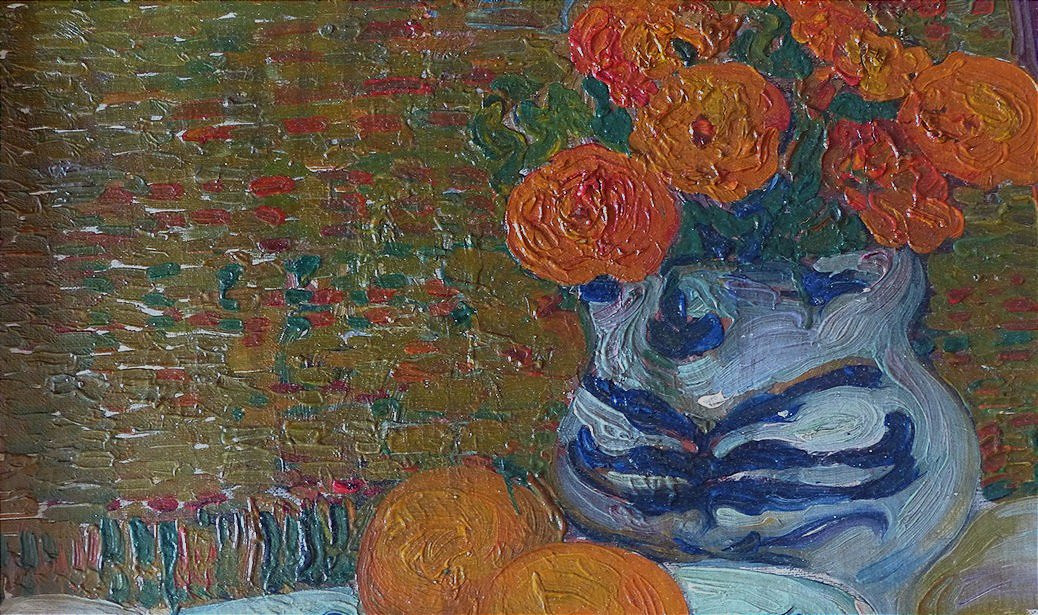 Nature morte pointilliste vers 1910, entourage de Cuno Amiet-photo-1