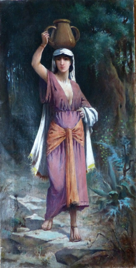 The Water Carrier, Orientalist School, 19th Century