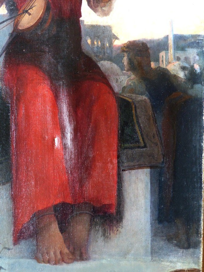 The Rabâbâ Player, Orientalist School, 19th Century-photo-4