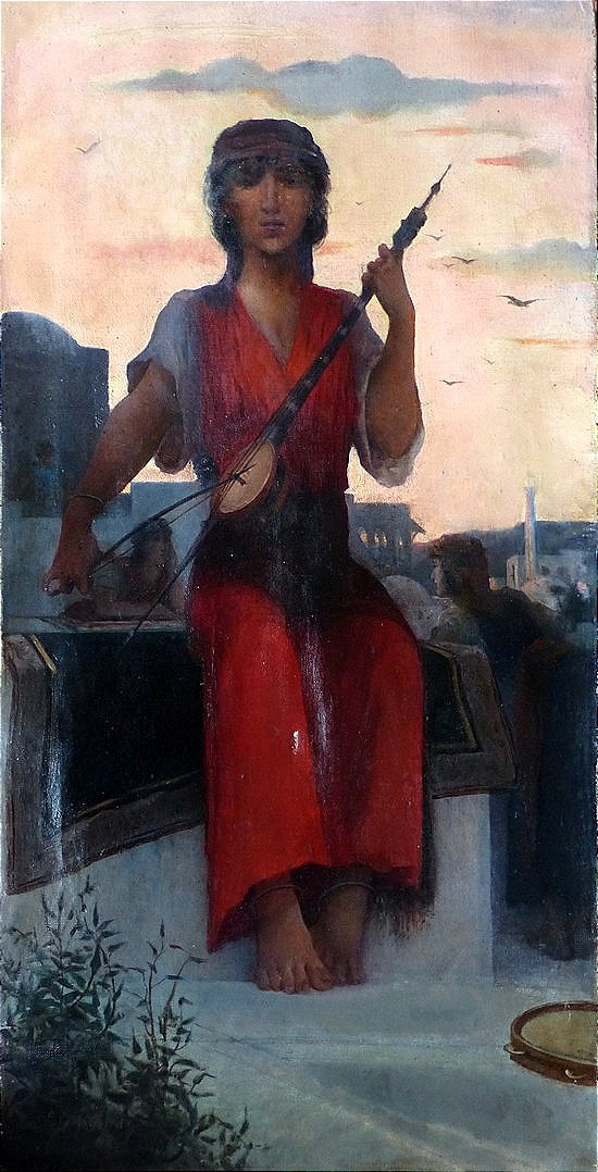 The Rabâbâ Player, Orientalist School, 19th Century