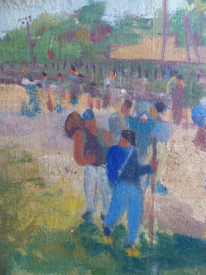 Basque School Around 1920, The Return Of The Workers-photo-4