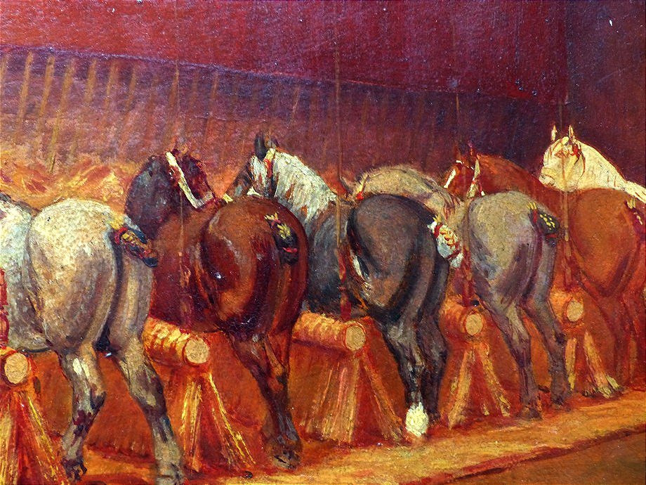 Chevaux dans l'écurie par Armand Durbec-photo-4