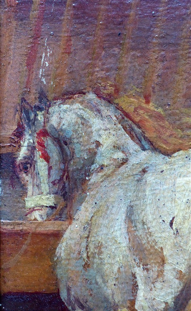 Chevaux dans l'écurie par Armand Durbec-photo-1