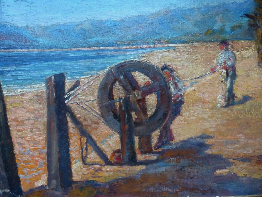 Provençal School, The Repair Of Fishing Nets-photo-3