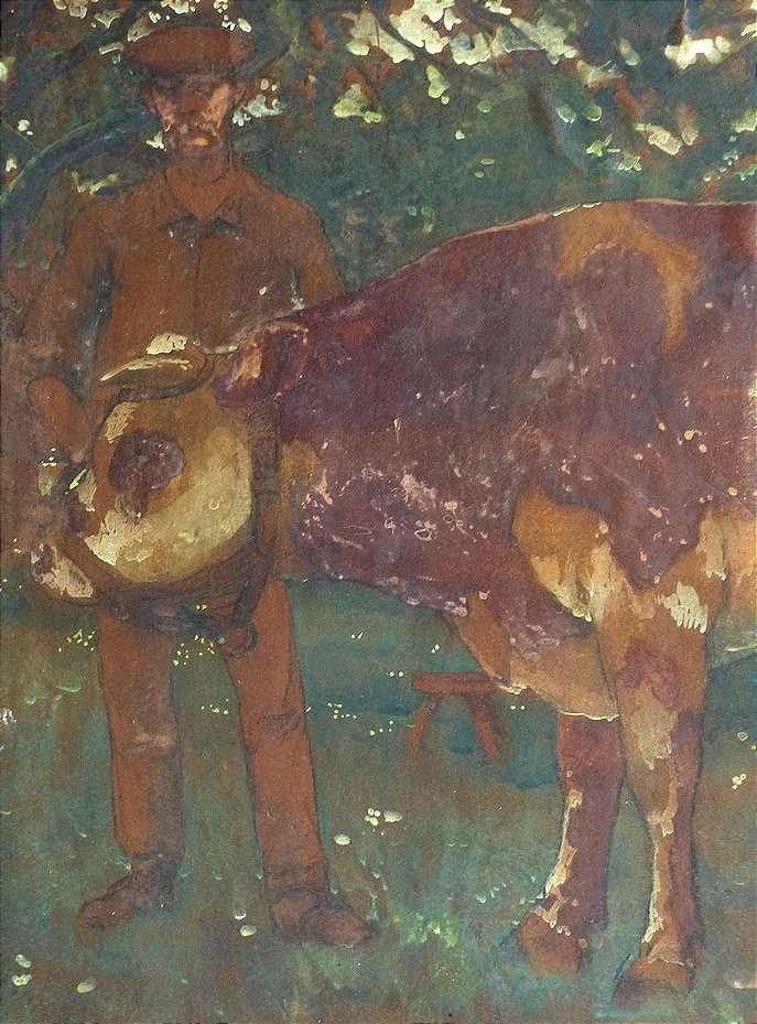 Jacques Simon, The Cow And Its Farmer-photo-3