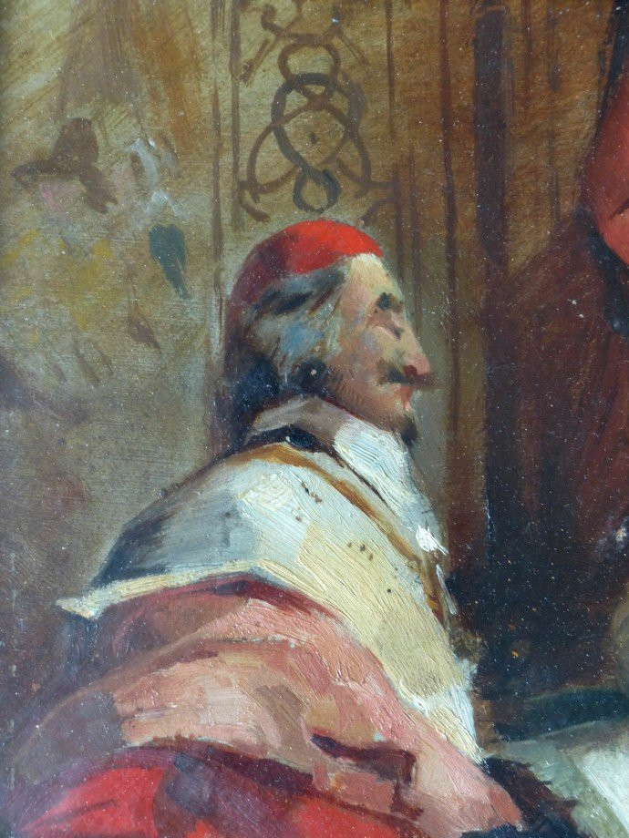 Ecole XIXème, Richelieu face à Marie de Médicis-photo-4