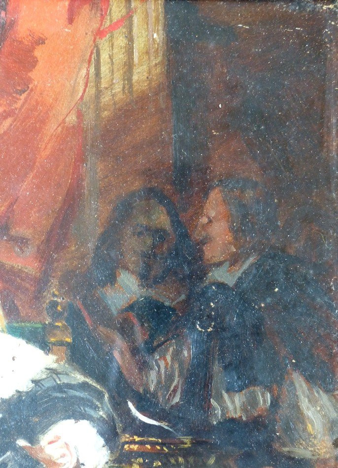 Ecole XIXème, Richelieu face à Marie de Médicis-photo-2