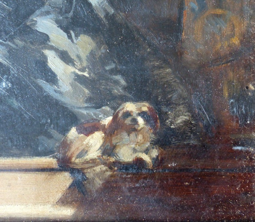 Ecole XIXème, Richelieu face à Marie de Médicis-photo-3