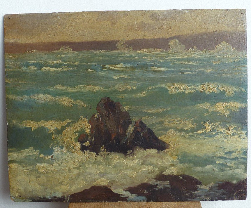 Mer agitée fin XIXème-photo-2