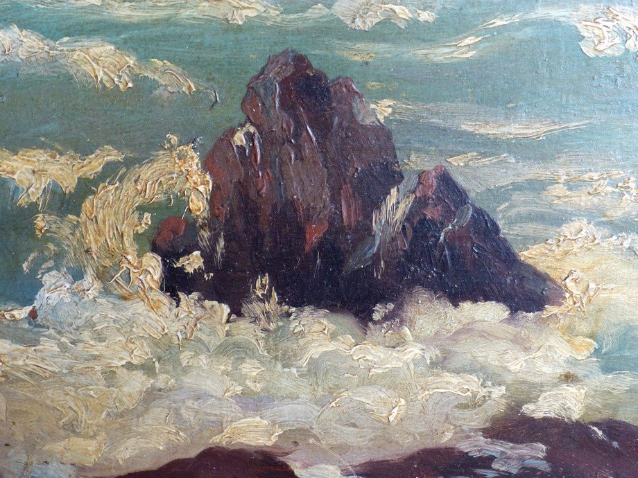 Mer agitée fin XIXème-photo-3