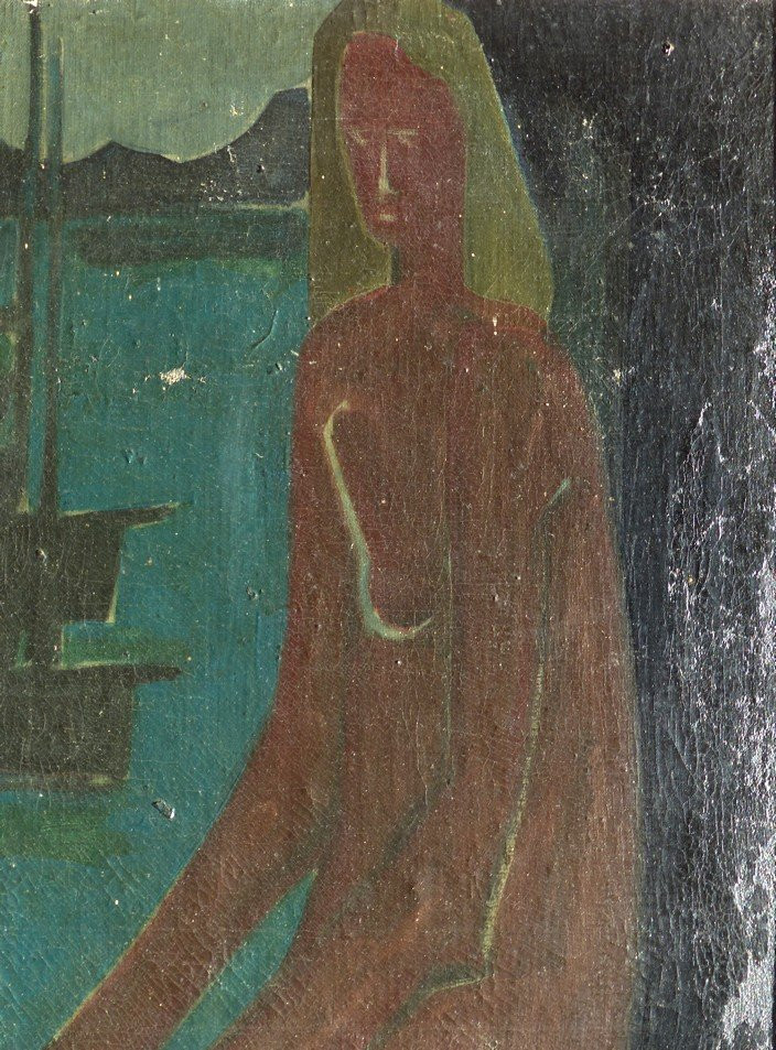 Femme au balcon, travail des années 40-photo-3