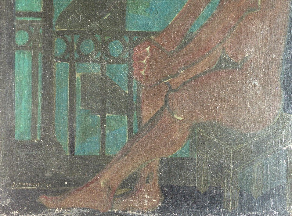 Femme au balcon, travail des années 40-photo-1