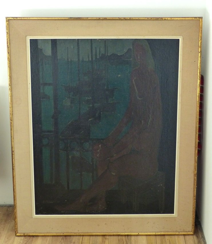 Femme au balcon, travail des années 40-photo-4