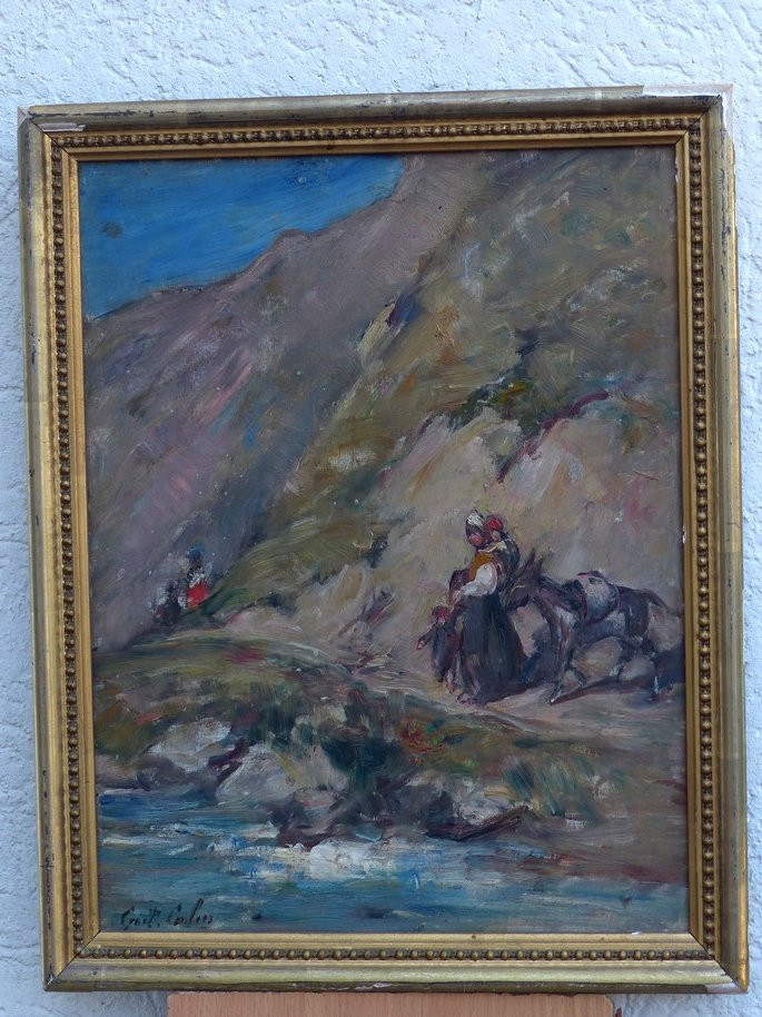 Gustave Colin (1828-1910), Crossing The Pyrenees-photo-3