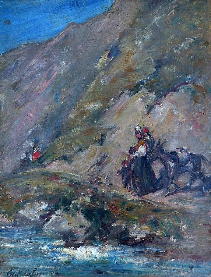 Gustave Colin (1828-1910), Crossing The Pyrenees