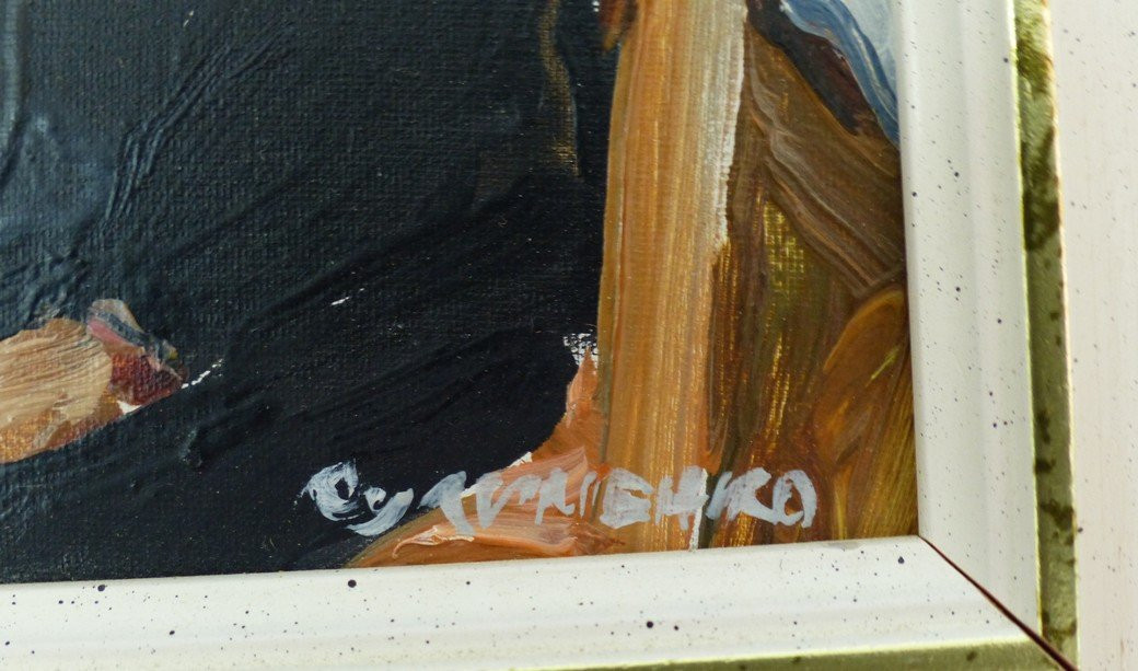 Painter At His Easel By Alex Petrovich Soulimenko-photo-4