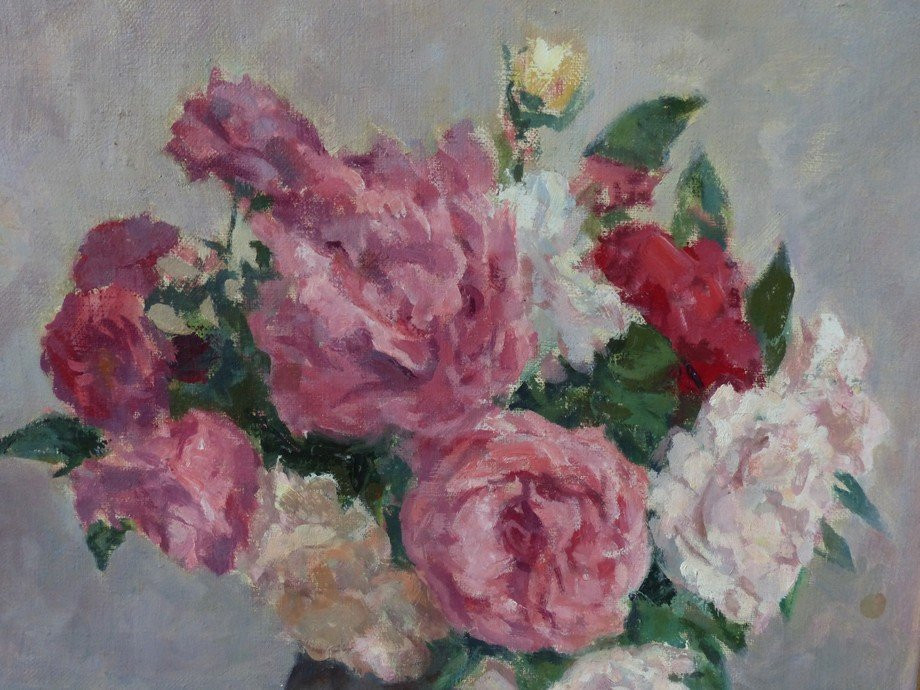 Bouquet de pivoines vers 1930-photo-3