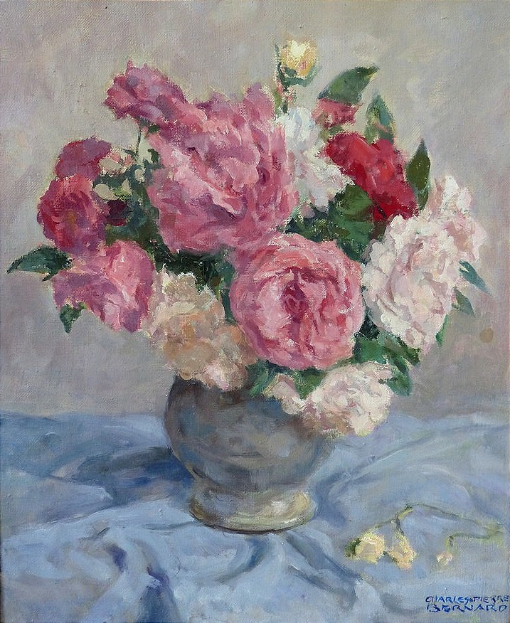 Bouquet de pivoines vers 1930