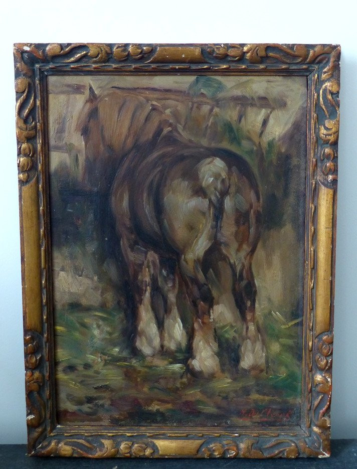 Horse In The Stable By Henry De Clerck-photo-2